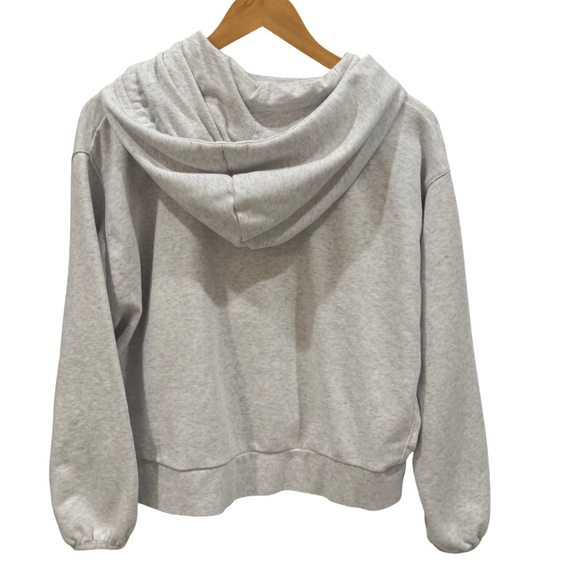 Nike Standard Issue Cropped Hoodie Gray FLY Dri-Fit Boxy Sweatshirt M - Picture 3 of 11